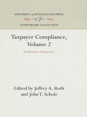 cover image of Taxpayer Compliance, Volume 2: Social Science Perspectives
